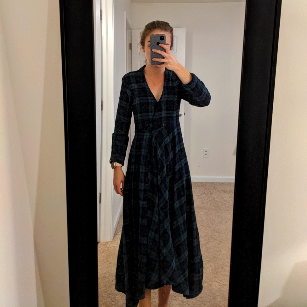 Anthropologie Isabella Sinclair plaid dress